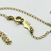 Load image into Gallery viewer, Necklace, 14k with Jade and Gold Fluted Beads, 18 inch