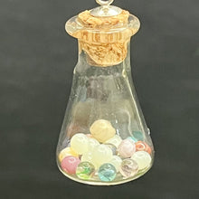 Load image into Gallery viewer, Necklace, Sterling, 22", Mini Hooper Marbles in Erlenmeyer Vial