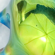 Load image into Gallery viewer, 1970s Fenton Amethyst Carnival Holly & Berry Pattern Ruffle Edge 8-Inch Bowl