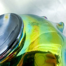 Load image into Gallery viewer, 1970s Fenton Amethyst Carnival Holly & Berry Pattern Ruffle Edge 8-Inch Bowl