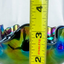 Load image into Gallery viewer, 1970s Fenton Amethyst Carnival Holly & Berry Pattern Ruffle Edge 8-Inch Bowl