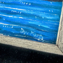 Load image into Gallery viewer, Framed Signed Blue Lake Landscape Oil on Canvas Painting