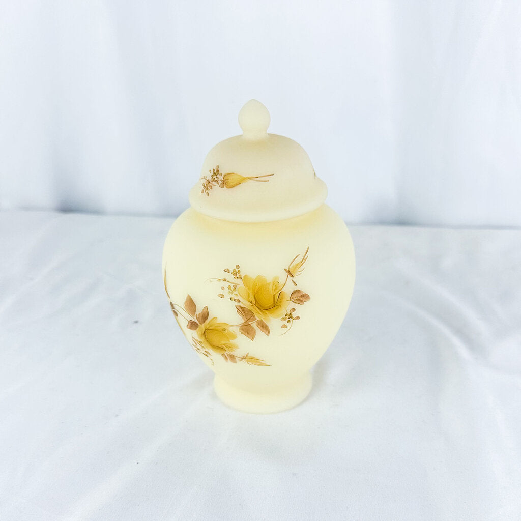 1979 Fenton Hand-Painted L Everson Hershey Chocolate Roses on