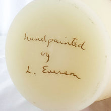 Load image into Gallery viewer, 1979 Fenton Hand-Painted L Everson Hershey Chocolate Roses on Cameo Satin Glass 6 Inch Temple Jar