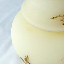 Load image into Gallery viewer, 1979 Fenton Hand-Painted L Everson Hershey Chocolate Roses on Cameo Satin Glass 6 Inch Temple Jar