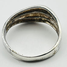 Load image into Gallery viewer, Ring, Sterling Silver, Three Band Wave, Size 9.5