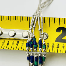Load image into Gallery viewer, Bracelet, Sterling Silver, Liquid Silver and Azurite Beads