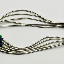 Load image into Gallery viewer, Bracelet, Sterling Silver, Liquid Silver and Azurite Beads