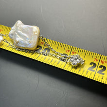 Load image into Gallery viewer, Necklace, Biwa Nugget Pearl and Chain Strand, 42 inches