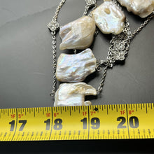 Load image into Gallery viewer, Necklace, Biwa Nugget Pearl and Chain Strand, 42 inches