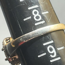 Load image into Gallery viewer, Ring, Sterling Silver Vermeil, Ruby, Emerald, Sapphire Three Stone, Vintage, Size 8 1/4