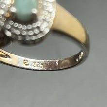 Load image into Gallery viewer, Ring, Sterling Silver Vermeil, Ruby, Emerald, Sapphire Three Stone, Vintage, Size 8 1/4