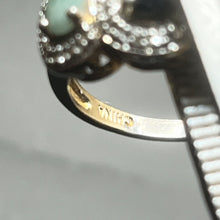 Load image into Gallery viewer, Ring, Sterling Silver Vermeil, Ruby, Emerald, Sapphire Three Stone, Vintage, Size 8 1/4