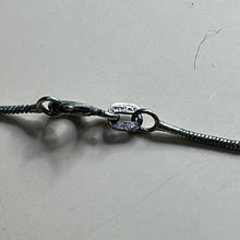 Load image into Gallery viewer, Necklace with Pendant, Sterling Silver, Orange Enamel with Pawprint, Two Flanking Beads