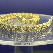 Load image into Gallery viewer, Bracelet, Tennis, Wheat Links with 37 Diamonds, Round Brilliant, 1.11 Carat TW, JAFA, 10K, 7 inches