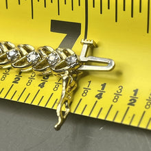 Load image into Gallery viewer, Bracelet, Tennis, Wheat Links with 37 Diamonds, Round Brilliant, 1.11 Carat TW, JAFA, 10K, 7 inches