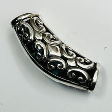Load image into Gallery viewer, Slide Pendant, Sterling Silver, Turquoise Colored Stone