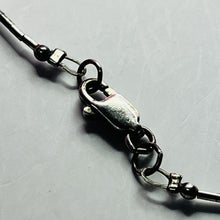 Load image into Gallery viewer, Necklace, Liquid Sterling Silver, Glass Beads, Black and White