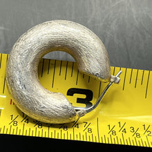 Load image into Gallery viewer, Earrings, Sterling Silver, Chunky Textured Hoops