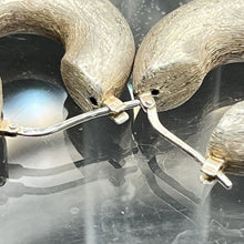 Load image into Gallery viewer, Earrings, Sterling Silver, Chunky Textured Hoops