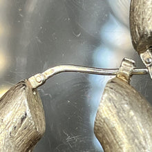 Load image into Gallery viewer, Earrings, Sterling Silver, Chunky Textured Hoops