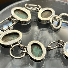 Load image into Gallery viewer, Bracelet, Sterling Silver, Malachite, 7 1/2 to 8 inch