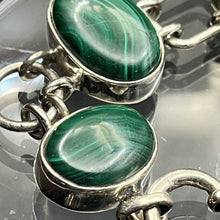 Load image into Gallery viewer, Bracelet, Sterling Silver, Malachite, 7 1/2 to 8 inch