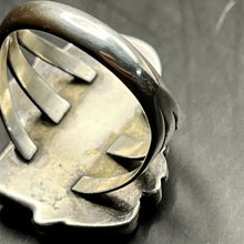 Load image into Gallery viewer, Ring, Sterling Silver, Coral and Turquoise Navajo, Native American, Size 6 1/2