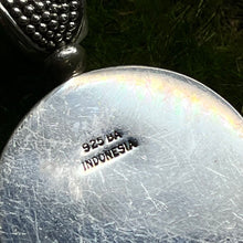 Load image into Gallery viewer, Pendant, Sterling Silver, Mother Of Pearl in Textured Setting, Indonesia