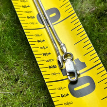 Load image into Gallery viewer, Necklace and Pendant, Sterling Silver, Open Heart, Snake Chain, 20 inches