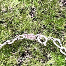 Load image into Gallery viewer, Bracelet, Sterling Silver, Avon with Bezel Set Pink Stone Accents, 7 inches