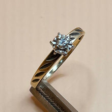 Load image into Gallery viewer, Ring, 10K Yellow Gold, Engagement Set, 3 mm Diamond, size 7 1/4