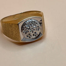 Load image into Gallery viewer, Ring, 10K Yellow Gold, 7 1.5 mm Diamonds, size 9