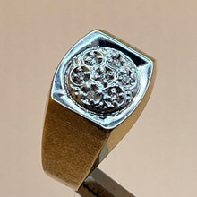 Load image into Gallery viewer, Ring, 10K Yellow Gold, 7 1.5 mm Diamonds, size 9