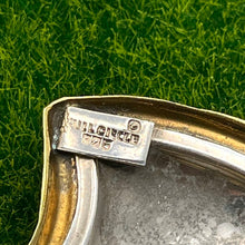 Load image into Gallery viewer, Pendant, Sterling Silver, Silver Heart with Gold Border, Full Circle, Large