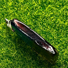 Load image into Gallery viewer, Pendant, Sterling Silver, Dichroic Glass, Blue and Yellow/Green