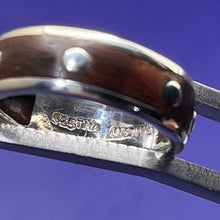 Load image into Gallery viewer, Ring, Sterling Silver, Wood Inlay, Size 6