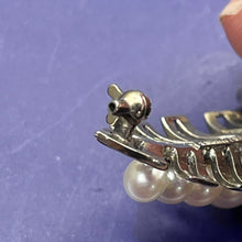 Load image into Gallery viewer, Earrings and Brooch Set, Mikimoto Tokyo, Akoya Pearls and Sterling, Screw Back