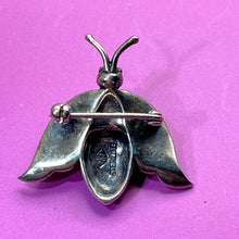 Load image into Gallery viewer, Brooch, Sterling Silver, Marcasite, Judith Jack, Bee with Pearl Bead