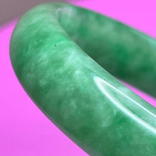 Load image into Gallery viewer, Bracelet, Bangle, Jadeite, High Grade, 56 mm, D Shaped Cross Section