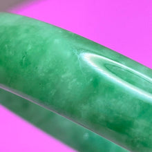 Load image into Gallery viewer, Bracelet, Bangle, Jadeite, High Grade, 56 mm, D Shaped Cross Section
