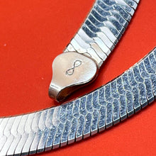 Load image into Gallery viewer, Necklace, Sterling Silver, Herringbone, 6.8 mm, 18 in