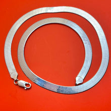 Load image into Gallery viewer, Necklace, Sterling Silver, Herringbone, 6.8 mm, 18 in