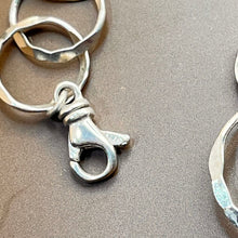 Load image into Gallery viewer, Necklace, Sterling Silver, A Series of Textured Rings, 16 In