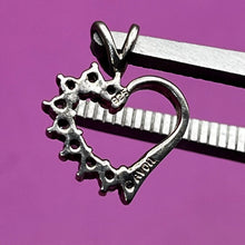 Load image into Gallery viewer, Pendant, Sterling Silver, Avon Heart with CZ Stones