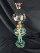 Load image into Gallery viewer, Oil Lamp, 1884 Adams & Co, #85 AQUARIUS, Uranium, Light Teal Color