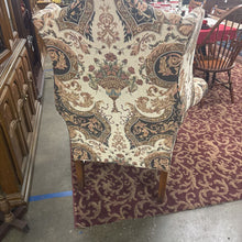 Load image into Gallery viewer, Wingback Chair With Gold & Black Pattern