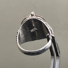 Load image into Gallery viewer, Ring, Sterling Silver, Poison Ring with Gold Tone Accent, Size 7 3/4