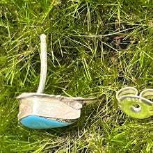 Load image into Gallery viewer, Earrings, Sterling Silver, Turquoise, Native American, Sylvia Peina