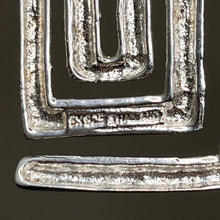 Load image into Gallery viewer, Pendant, Sterling Silver, Square Concentric Circle